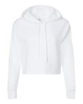 Women's Laguna Sueded Raw Edge Crop Hoodie Sweatshirt